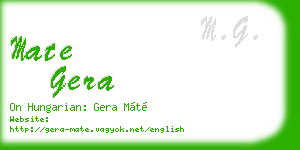 mate gera business card