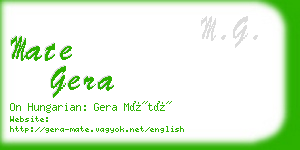 mate gera business card